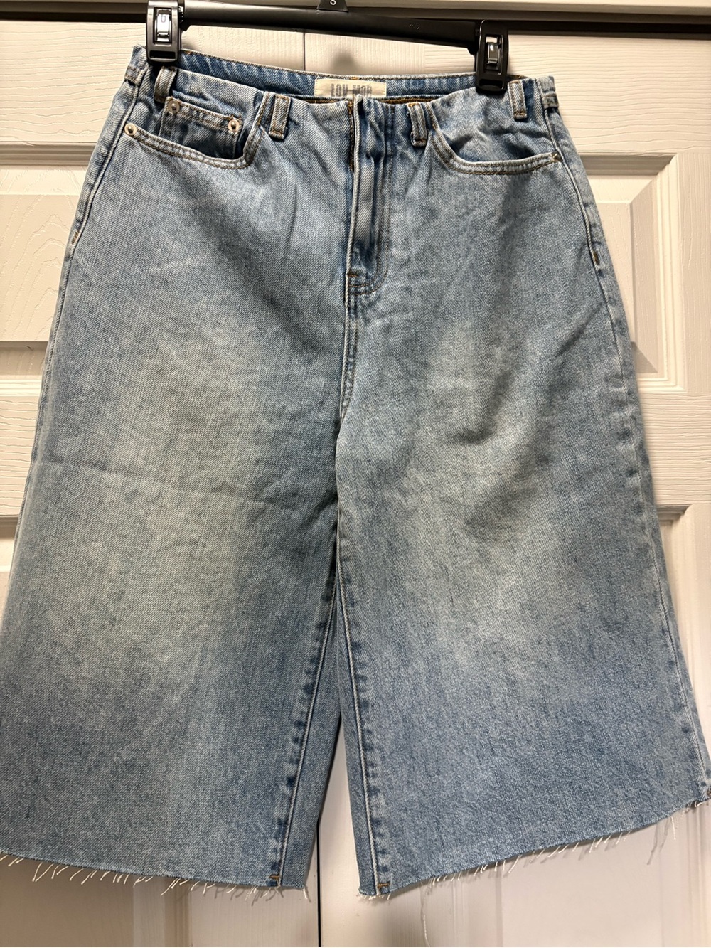 Wide leg denim Bermuda shorts. By Luv Mor